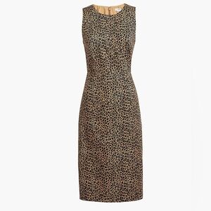 J. Crew (2 Petite) Leopard Print Sheath Dress- Animal Print, Work, Fall Chic